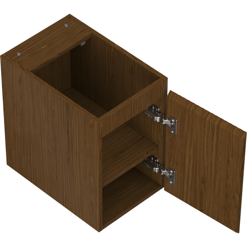 Mexen Rivel vonios kambario spintelė po kriaukle 30 cm, 1 durys, grioveliuota, riešutas - 91A21-03047-1-BF86