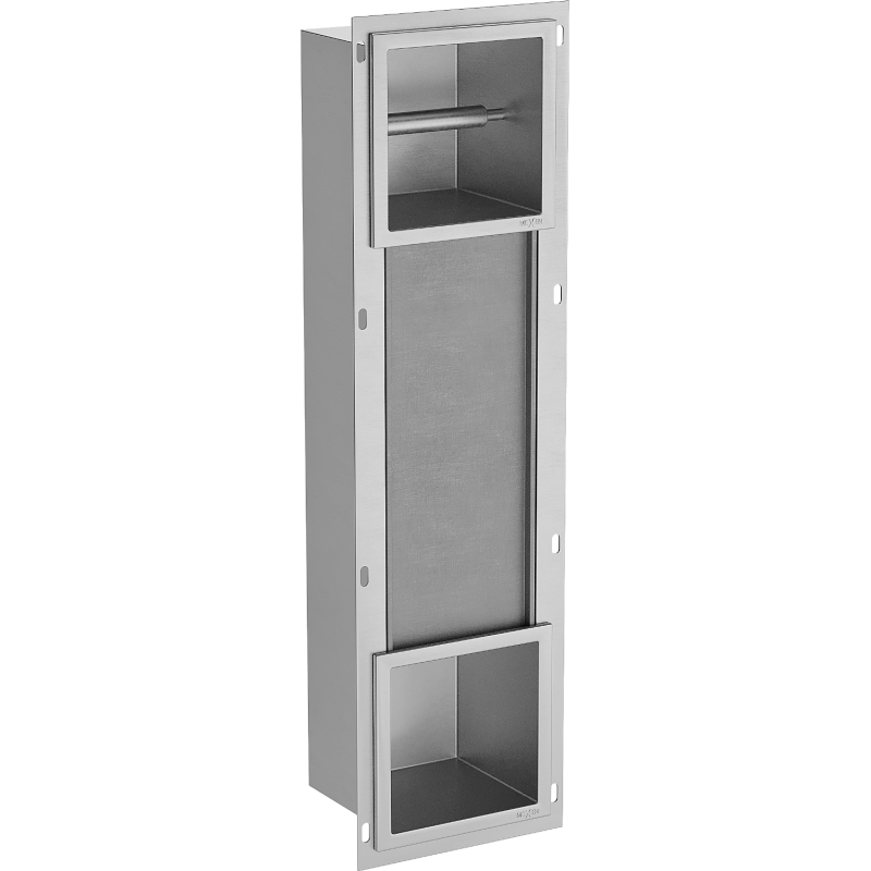 Mexen X-Wall-BP tualetinio popieriaus laikiklis su laikymo skyriumi, inox - 1914