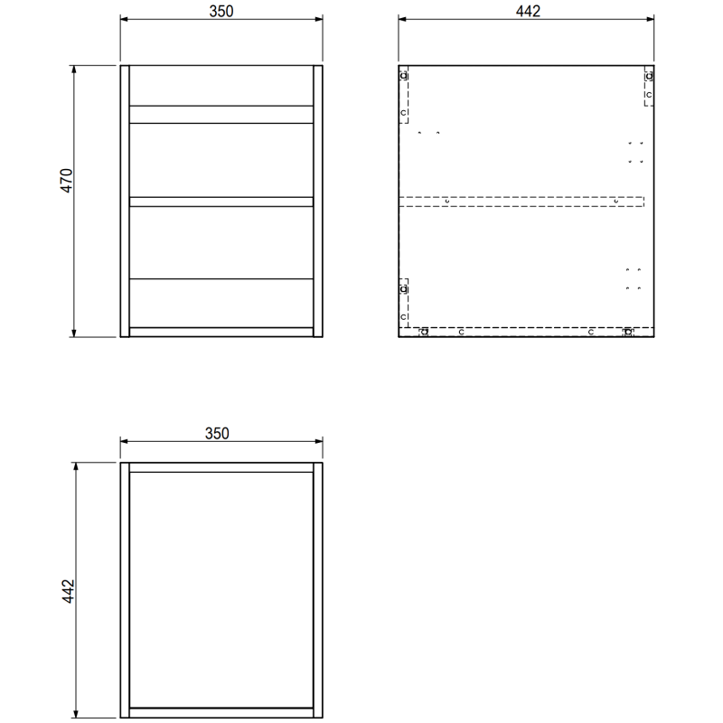 Mexen Rivel vonios kambario spintelė po praustuvu 35 cm, 1 durys, rifliuota, juoda matinė - 91A21-03547-1-BF71