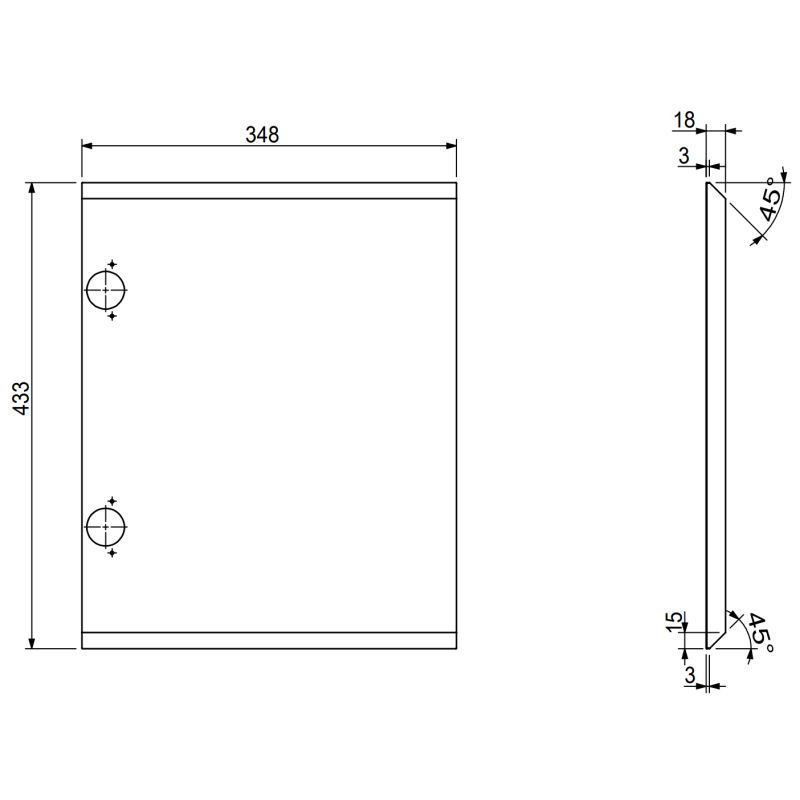 Mexen Rivel vonios kambario spintelė po praustuvu 35 cm, 1 durys, rifliuota, juoda matinė - 91A21-03547-1-BF71