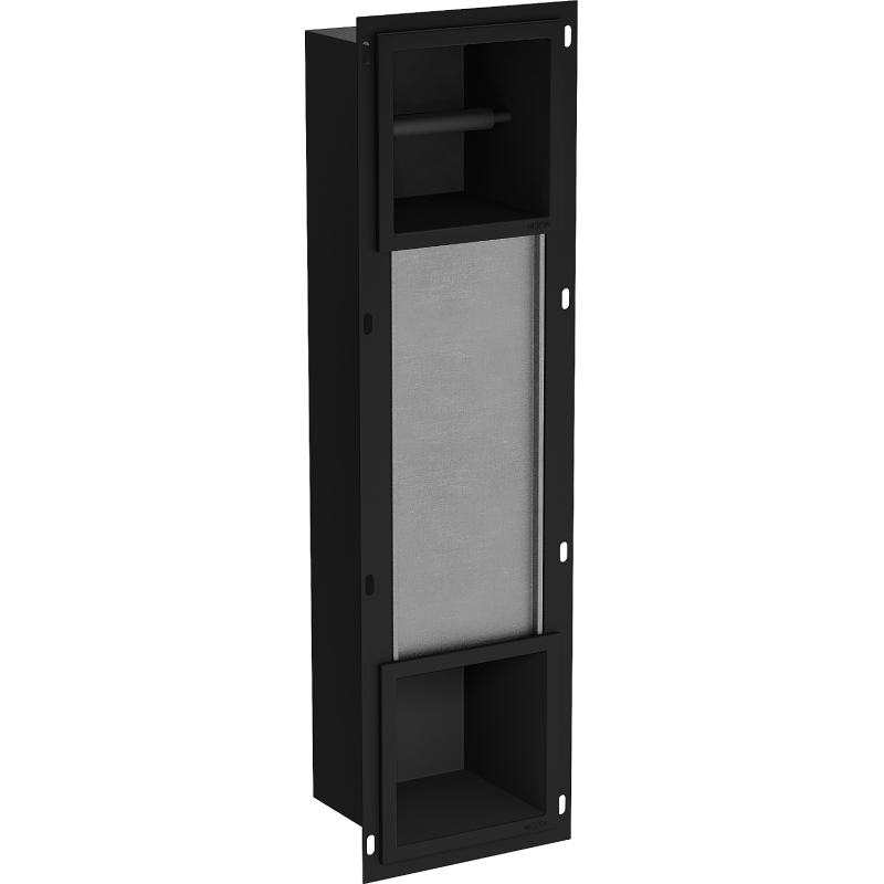 Mexen X-Wall-BP tualetinio popieriaus laikiklis su talpykla, juodas - 1974