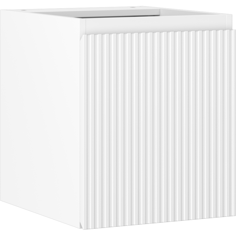 Mexen Rivel vonios kambario spintelė po praustuvu 40 cm, 1 durys, grioveliai, balta matinė - 91A21-04047-1-BF01