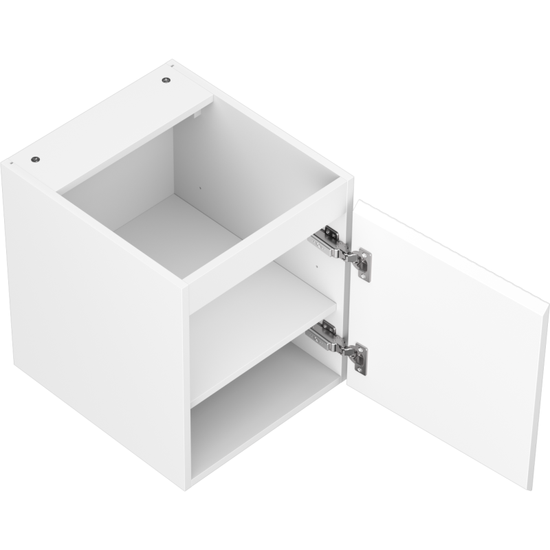 Mexen Rivel vonios kambario spintelė po praustuvu 40 cm, 1 durys, grioveliai, balta matinė - 91A21-04047-1-BF01