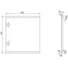 Mexen Rivel vonios spintele po praustuvu 40 cm, 1 durys, rifliuota, grafito matinė - 91A21-04047-1-BF66
