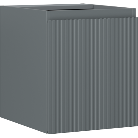 Mexen Rivel vonios spintelė po kriaukle 40 cm, 1 durys, rifliuota, grafito matinė - 91A21-04047-1-BF66