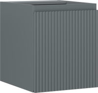 Mexen Rivel vonios spintelė po kriaukle 40 cm, 1 durys, rifliuota, grafito matinė - 91A21-04047-1-BF66