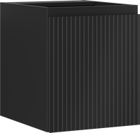 Mexen Rivel vonios kambario spintele po kriaukle 40 cm, 1 durys, rifliuota, juoda matine - 91A21-04047-1-BF71