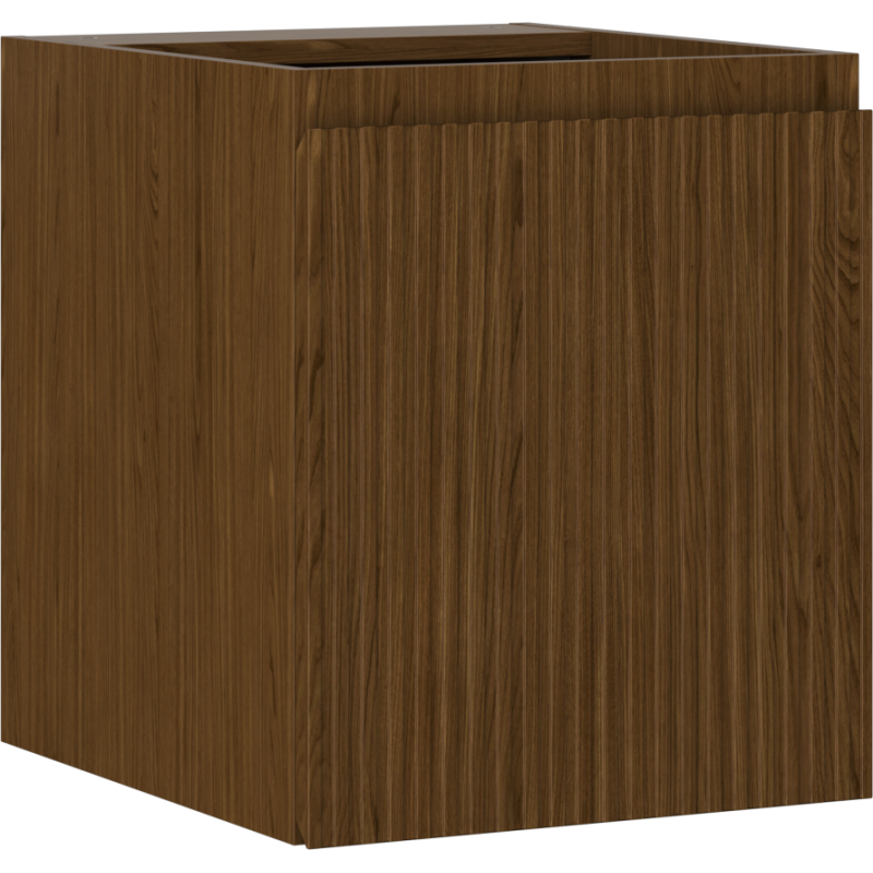 Mexen Rivel vonios kambario spintelė po kriaukle 40 cm, 1 durys, grioveliuota, riešutas - 91A21-04047-1-BF86