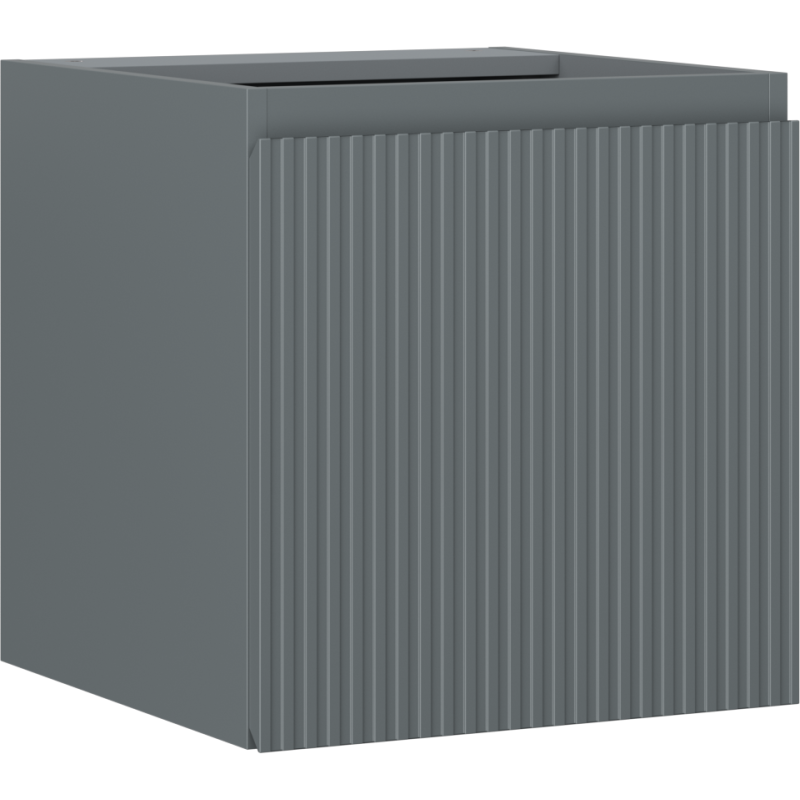 Mexen Rivel vonios spintele po praustuvu 45 cm, 1 durų, grioveliais, grafito matinė - 91A21-04547-1-BF66