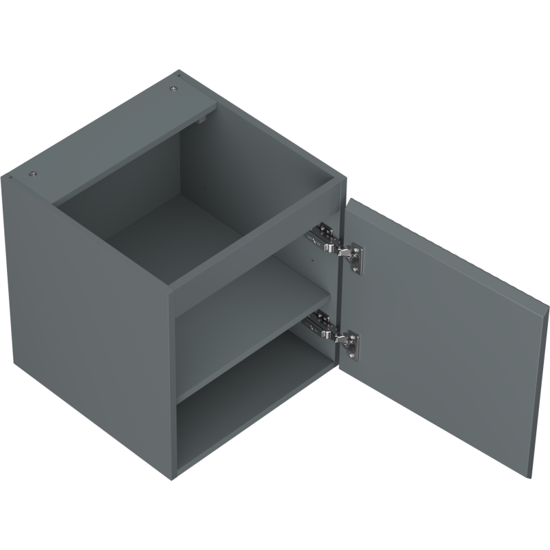 Mexen Rivel vonios spintele po praustuvu 45 cm, 1 durų, grioveliais, grafito matinė - 91A21-04547-1-BF66