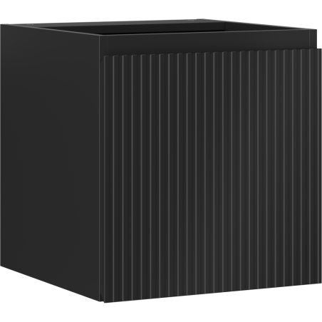 Mexen Rivel vonios kambario spintelė po kriaukle 45 cm, 1 durys, grioveliuota, juodas matas - 91A21-04547-1-BF71