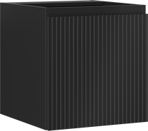 Mexen Rivel vonios kambario spintelė po kriaukle 45 cm, 1 durys, grioveliuota, juodas matas - 91A21-04547-1-BF71