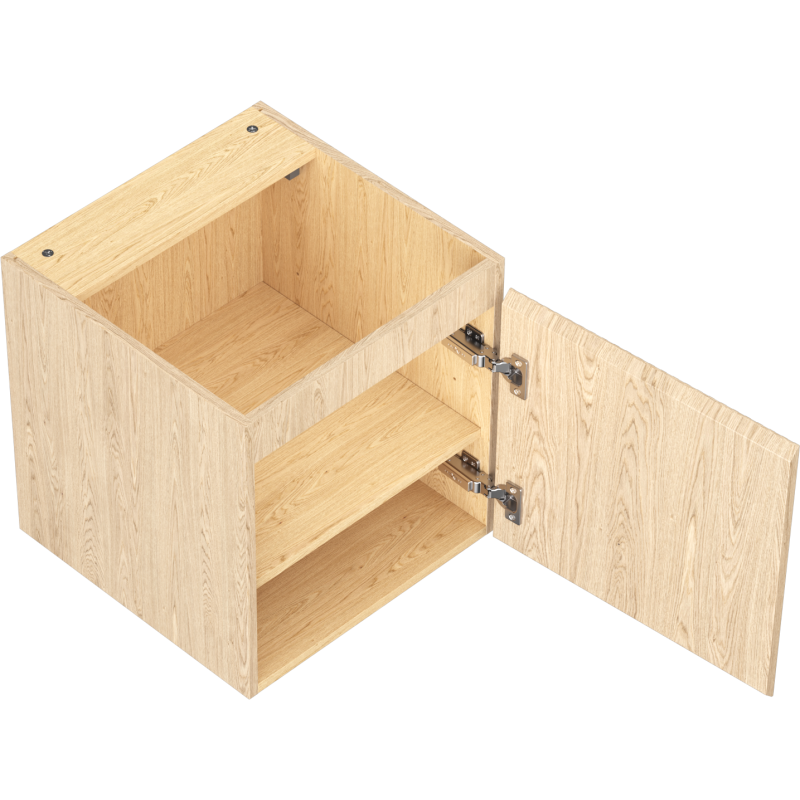 Mexen Rivel vonios spintelė po praustuvu 45 cm, 1 durys, rifliuota, ąžuolas - 91A21-04547-1-BF81