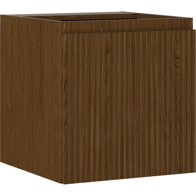 Mexen Rivel vonios kambario spintelė po praustuvu 45 cm, 1 durys, rifliuota, riešutmedis - 91A21-04547-1-BF86