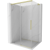 Mexen Rox L stumdomos dušo kabinos 90 x 95 cm, permatomas, šlifuotas auksas - 8C2L-090-095-55-00