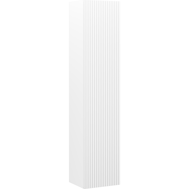 Mexen Rivel vonios kambario spintelė 35 cm, 1 duris, gofruota, balta matinė - 91A21-03016-1-BF01