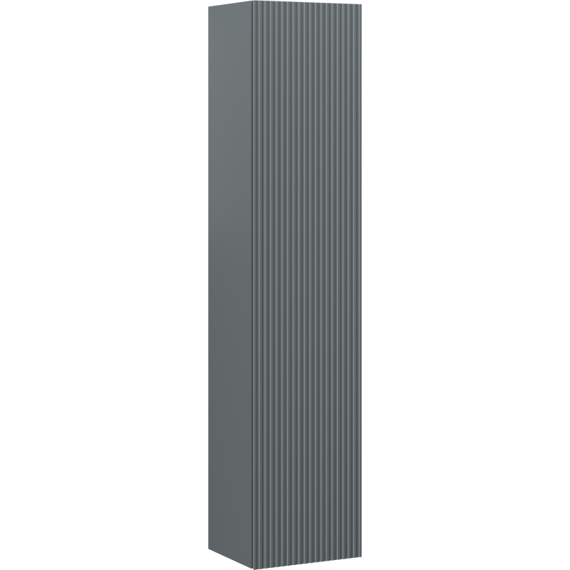 Mexen Rivel vonios stulpelis 35 cm, 1 durys, grioveliai, matinė grafito spalva - 91A21-03016-1-BF66