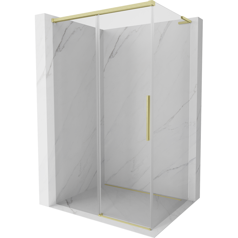 Mexen Rox L stumdomasis dušo kabinos skyrius 115 x 110 cm, skaidrus, aukso spalvos šlifuotas - 8C2L-115-110-55-00