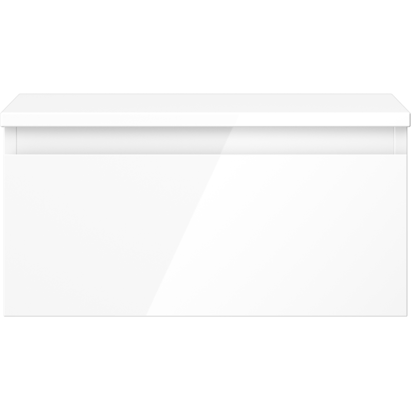 Mexen Orio vonios kambario spintelė 50 cm su stalviršiu, 1 stalčius, balta blizgi - 91A10-05023-1-BFC00
