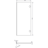Mexen Rivel vonios kambario stulpas 35 cm, 2 durys, rifliuotas, matinis grafitas - 91A21-03016-2-BF66