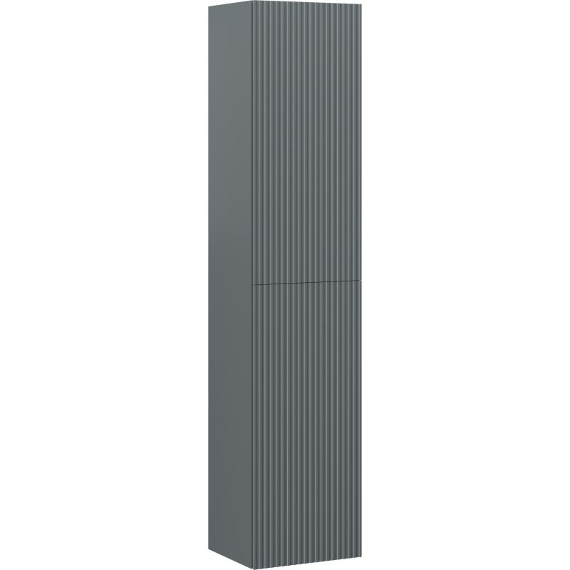 Mexen Rivel vonios kambario stulpas 35 cm, 2 durys, rifliuotas, matinis grafitas - 91A21-03016-2-BF66