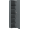 Mexen Rivel vonios kambario stulpas 35 cm, 2 durys, rifliuotas, matinis grafitas - 91A21-03016-2-BF66