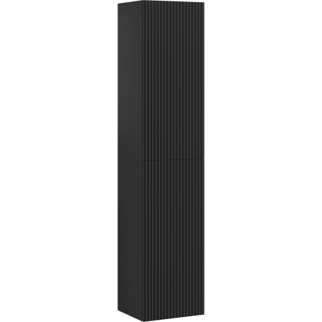 Mexen Rivel vonios spintelė 35 cm, 2 durys, griovuota, juoda matinė - 91A21-03016-2-BF71