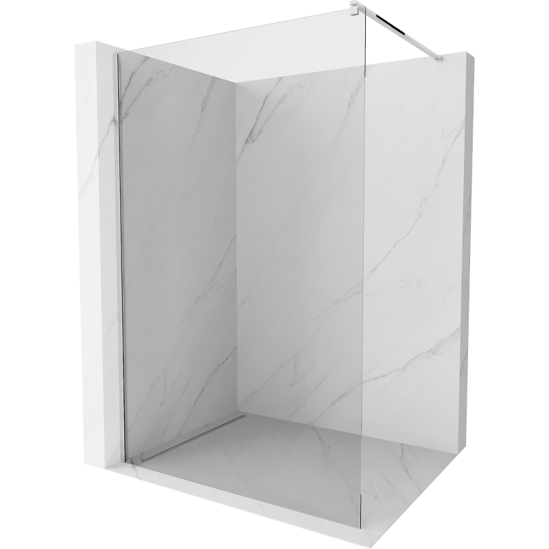 Mexen Kioto Dušo siena Walk-in 60 x 200 cm, skaidri 8 mm, chromas - 800-060-101-01-00