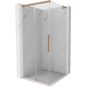 Mexen Rox L stumdomas dušo kabinas 95 x 95 cm, permatomas, šlifuotas varis - 8C2L-095-095-65-00