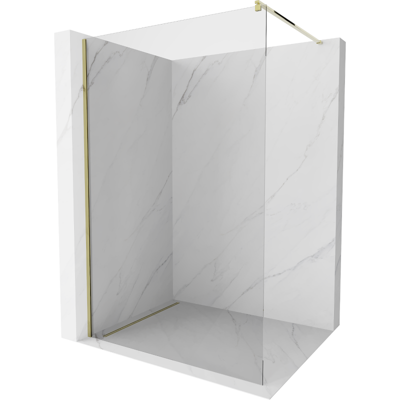 Mexen Kioto dušo siena Walk-in 70 x 200 cm, permatoma 8 mm, auksinė - 800-070-101-50-00