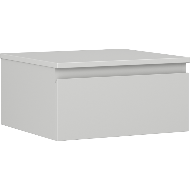 Mexen Orio vonios spintelė po praustuvu 50 cm su stalviršiu, 1 stalčius, pilka matinė - 91A10-05023-1-BFC62