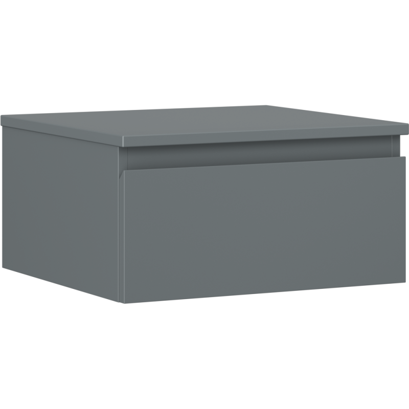 Mexen Orio vonios spintelė po praustuvu 50 cm su stalviršiu, 1 stalčius, grafitas matinis - 91A10-05023-1-BFC66