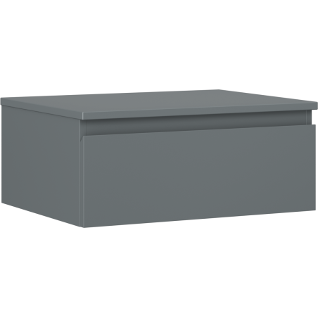 Mexen Orio vonios kambario spintelė po kriaukle 60 cm su stalviršiu, 1 stalčius, matinė grafito spalva - 91A10-06023-1-BFC66