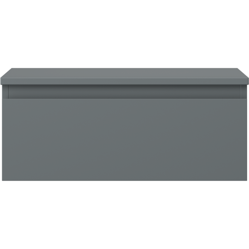 Mexen Orio vonios kambario spintelė po kriaukle 60 cm su stalviršiu, 1 stalčius, matinė grafito spalva - 91A10-06023-1-BFC66
