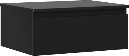 Mexen Orio vonios spintelė po praustuvu 60 cm su stalviršiu, 1 stalčius, juodas matinis - 91A10-06023-1-BFC71