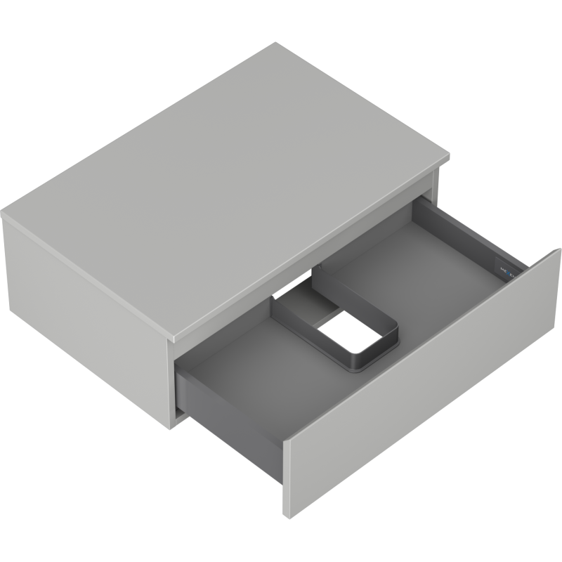 Mexen Orio vonios spintelė po praustuvu 70 cm su stalviršiu, 1 stalčius, pilka matinė - 91A10-07023-1-BFC62