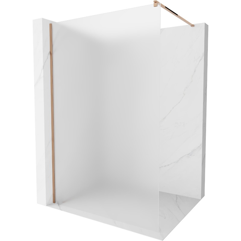 Mexen Kioto Dušo siena Walk-in 90 x 200 cm, matinis 8 mm, rožinis auksas - 800-090-101-60-30