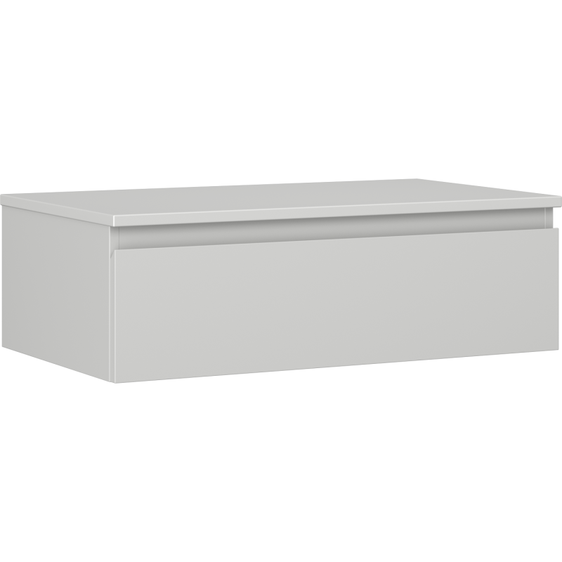 Mexen Orio vonios spintelė po praustuvu 80 cm su stalviršiu, 1 stalčius, pilka matinė - 91A10-08023-1-BFC62