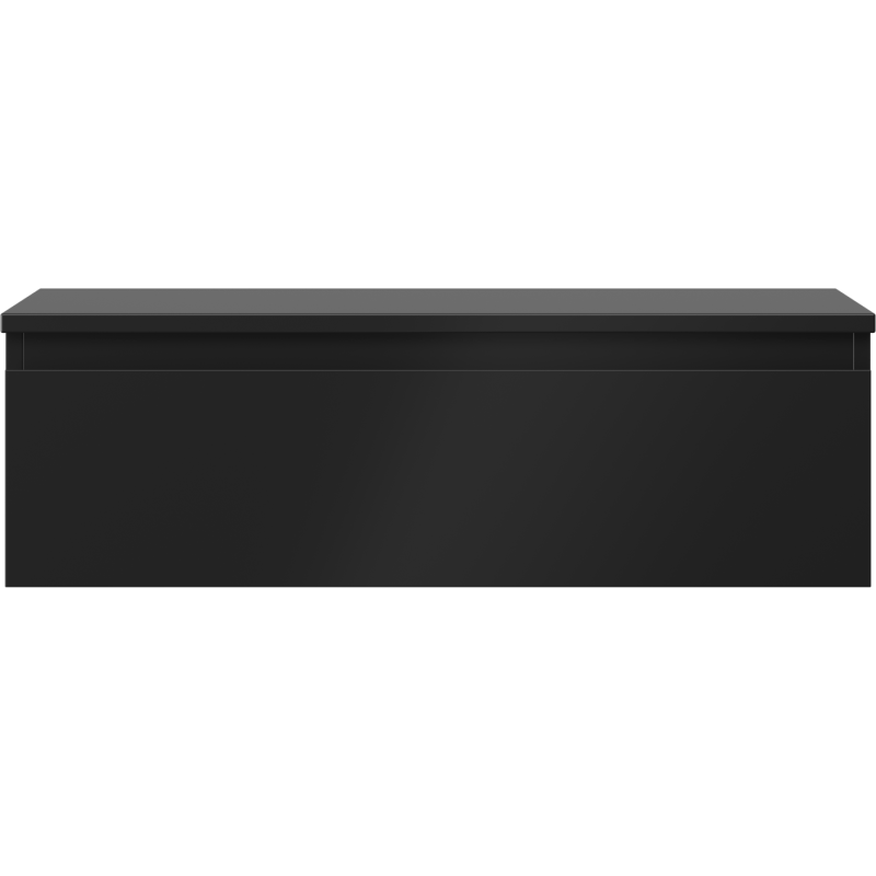 Mexen Orio vonios spintelė su stalviršiu po praustuvu 80 cm, 1 stalčius, juoda matinė - 91A10-08023-1-BFC71
