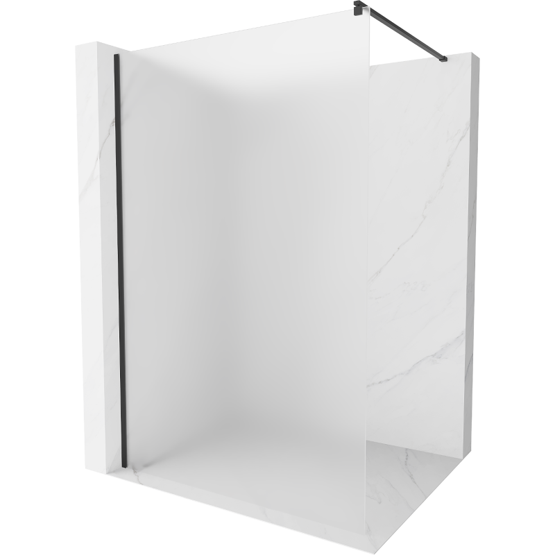 Mexen Kioto Dušo siena Walk-in 90 x 200 cm, matinė 8 mm, juoda - 800-090-101-70-30