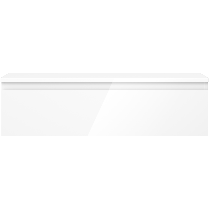 Mexen Orio vonios spintelė po praustuvu 90 cm su stalviršiu, 1 stalčius, blizgi balta - 91A10-09023-1-BFC00