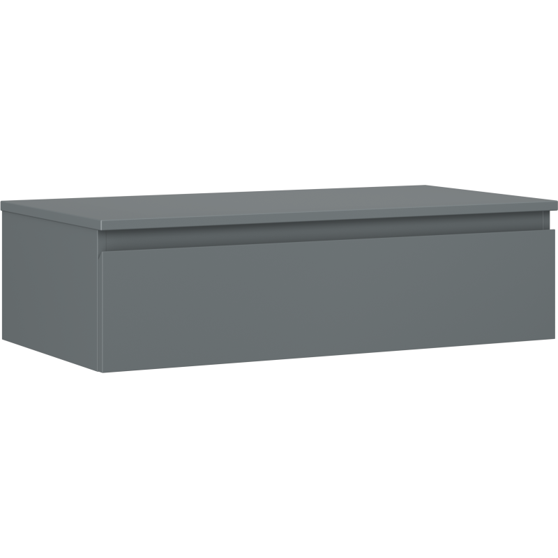 Mexen Orio vonios spintelė po praustuvu 90 cm su stalviršiu, 1 stalčius, grafito matinė - 91A10-09023-1-BFC66