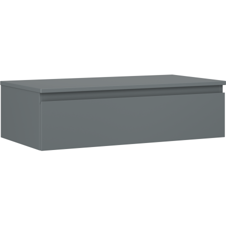 Mexen Orio vonios spintelė po praustuvu 90 cm su stalviršiu, 1 stalčius, grafito matinė - 91A10-09023-1-BFC66