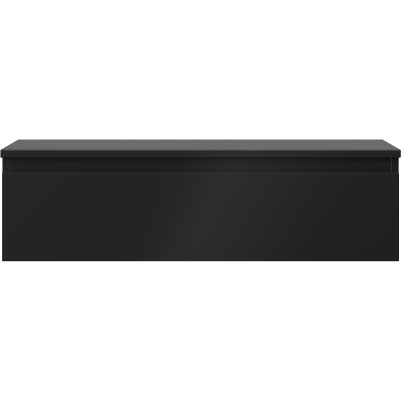 Mexen Orio vonios spintelė po praustuvu 90 cm su stalviršiu, 1 stalčius, juoda matinė - 91A10-09023-1-BFC71