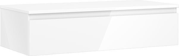 Mexen Orio vonios spintelė po praustuvu 100 cm su stalviršiu, 1 stalčius, balta blizgi - 91A10-10023-1-BFC00