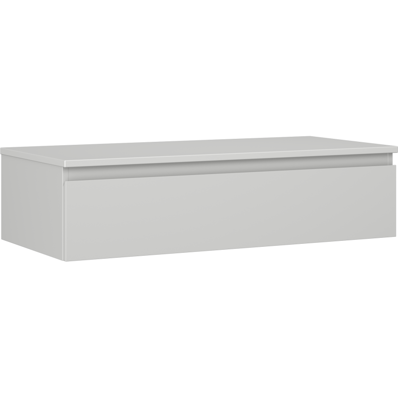 Mexen Orio vonios kambario spintelė po praustuvu 100 cm su stalviršiu, 1 stalčius, pilka matinė - 91A10-10023-1-BFC62