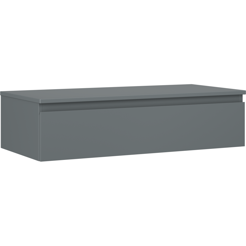 Mexen Orio vonios spintelė po praustuvu 100 cm su stalviršiu, 1 stalčius, matinė grafito - 91A10-10023-1-BFC66