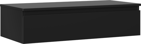 Mexen Orio vonios kambario spintelė po praustuvu 100 cm su stalviršiu, 1 stalčius, juoda matinė - 91A10-10023-1-BFC71