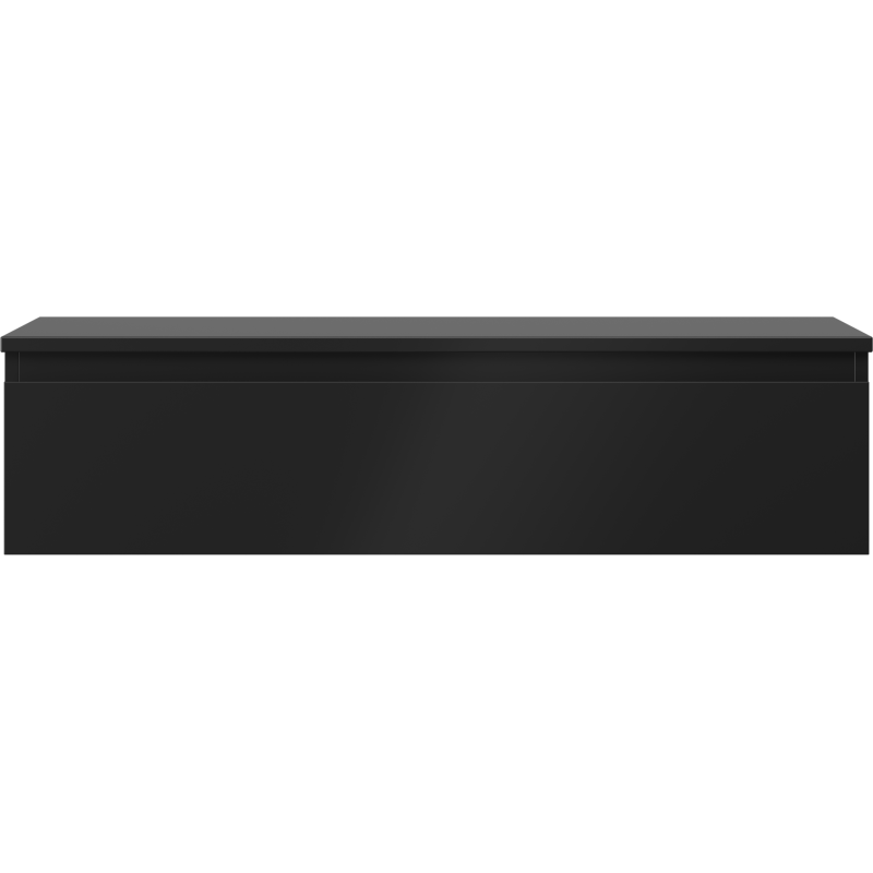 Mexen Orio vonios kambario spintelė po praustuvu 100 cm su stalviršiu, 1 stalčius, juoda matinė - 91A10-10023-1-BFC71