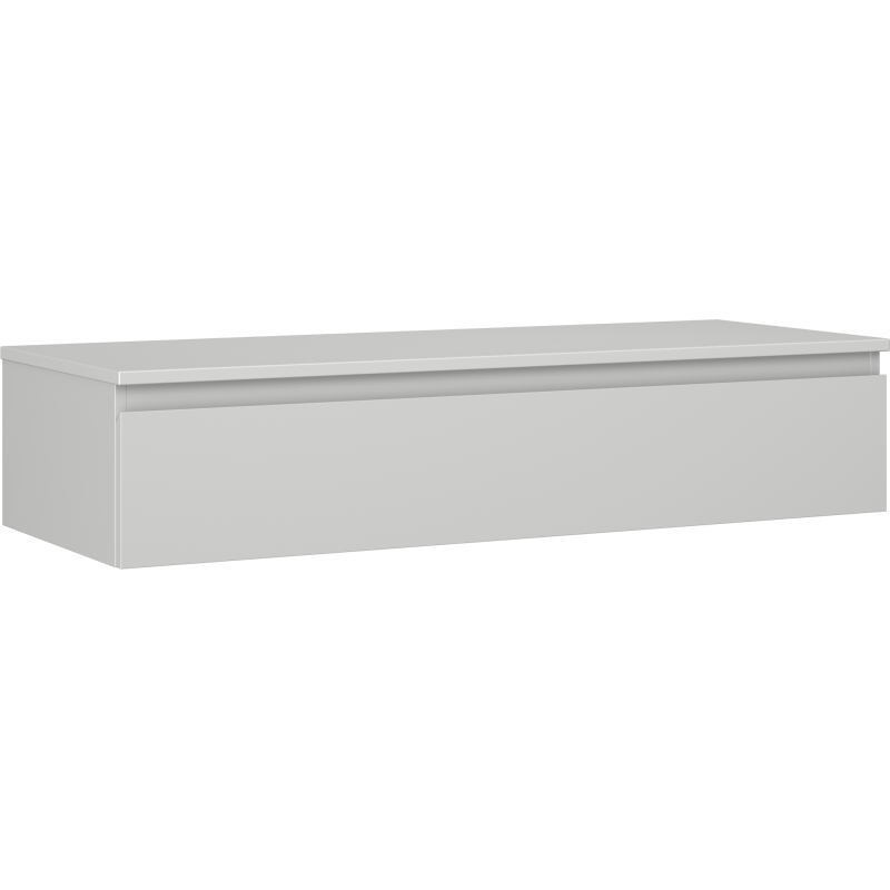 Mexen Orio vonios kambario spintelė po praustuvu 120 cm su stalviršiu, 1 stalčius, pilka matinė - 91A10-12023-1-BFC62